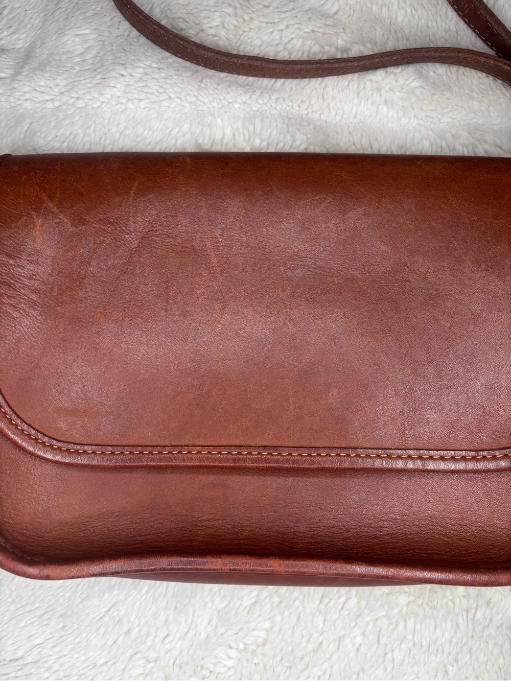 Vintage Coach 348 Brown Leather Crossbody Shoulder Bag Made in USA - Picture 3 of 16